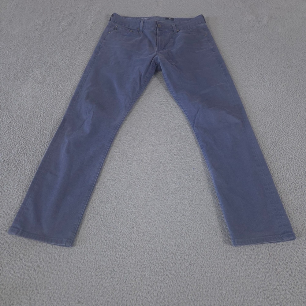 AG Adriano Goldschmied Jeans Mens 32x32 Blue Everett Slim Straight Micro Check